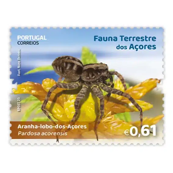 Timbre portugais 2023 Araignée loup des Açores