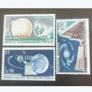 Timbres français 1962 Télécommunications spatiales YT 1360** YT 1361** YT 1362**