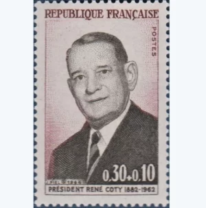 Timbre français 1964 René Coty YT 1412**