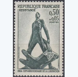 Timbre français 1964 Résistance YT 1411**