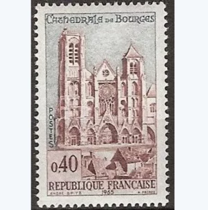 Timbre français 1965 Cathédrale Bourges YT 1453**