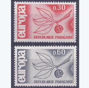 Timbre français 1965 Série Europa YT1455** et YT1456**