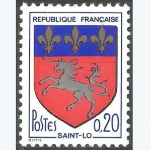 Timbre français 1966 Blason Saint Lo YT 1510**