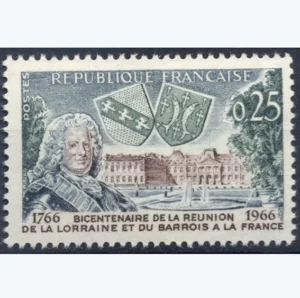 Timbre français 1966 Intégration Lorraine et Barrois YT 1483**