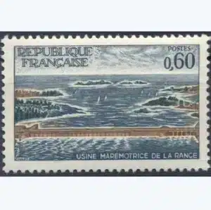 Timbre français 1966 Usine marémotrice de la Rance YT 1507**