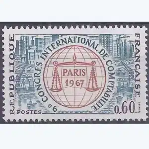 Timbre français 1967 Congrès international de comptabilité Paris Yt 1529**