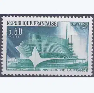 Timbre français 1967 Pavillon français Montréal YT 1519**