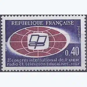 Timbre français 1967 Union radiodiffusion YT 1515**