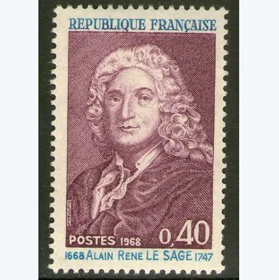 Timbre français 1968 Alain René Le Sage YT 1558**