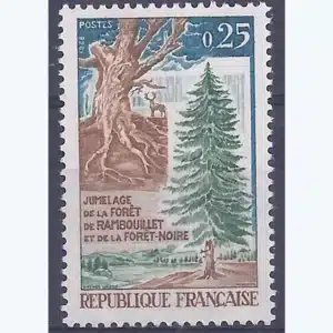 Timbre français 1968 Forêt de Rambouillet YT 1561**