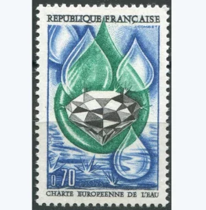 Timbre français 1969 Charte de l'eau YT 1612**