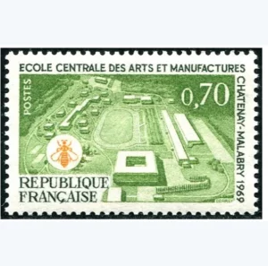 Timbre français 1969 Ecole centrale arts et manufactures YT 1614**