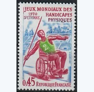 Timbre français 1970 Jeux mondiaux des handicapés physiques YT 1649**