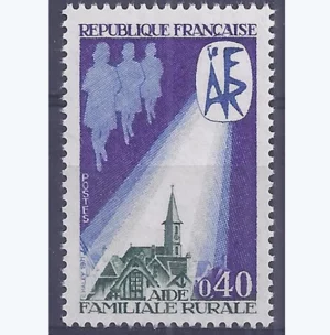 Timbre français 1971 Aide familiale rurale YT1682**