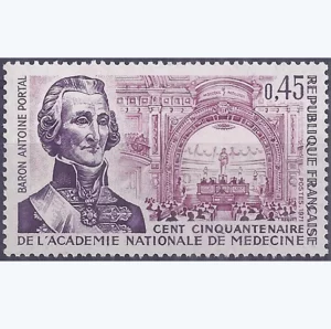 Timbre français 1971 Cent Cinquantenaire Académie nationale de médecine YT 1699**