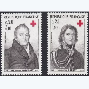 Timbres français 1964 Croix Rouge YT 1433** et YT 1434**