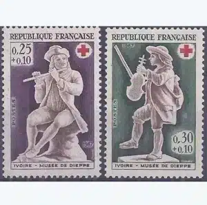 Timbres français 1967 Croix Rouge YT1540** et YT1541**