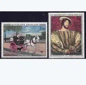 Timbres français 1967 Oeuvres d'art YT 1517** et YT 1518**