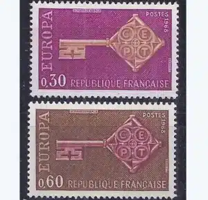 Timbres français 1968 Europa YT 1556** et YT 1557**