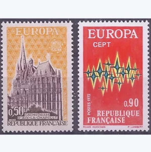 Timbres français 1972 Europa YT 1714** et YT 1715**