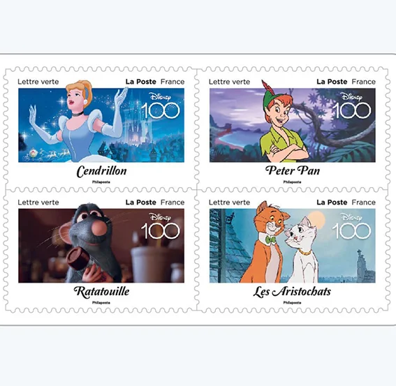 Timbres français 2023 100 ans de Disney II