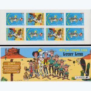 Bande carnet 2003 Fête du timbre Lucky Luke YT BC 3546a
