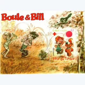 Bloc feuillet 2002 Fête du timbre Boule et Bill BF YT 46**