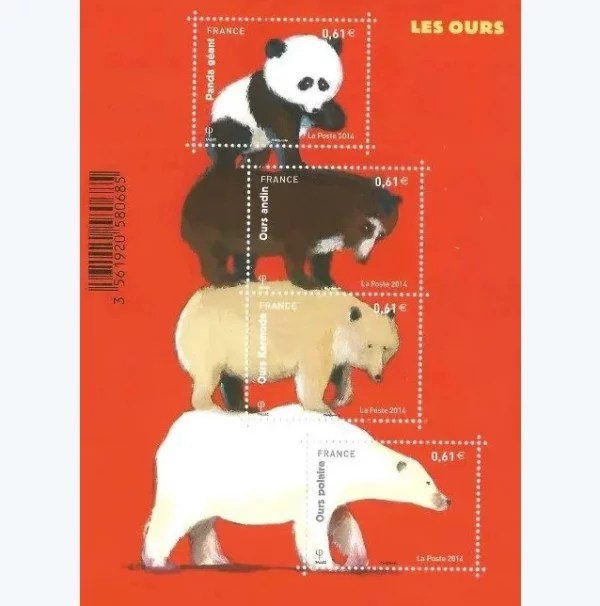 Feuillet français 2014 Les ours YT F4844**