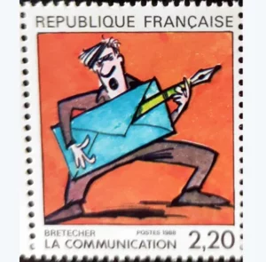 Timbre français 1988 Communication Brétécher YT 2509**