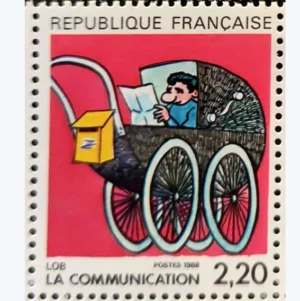 Timbre français 1988 Communication Lob YT 2513**