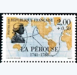 Timbre français 1988 Grand navigateur La Pérouse YT 2519**