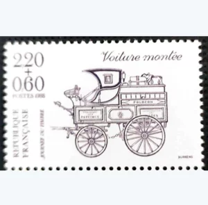 Timbre français 1988 Journée du timbre Voiture montée YT 2525**