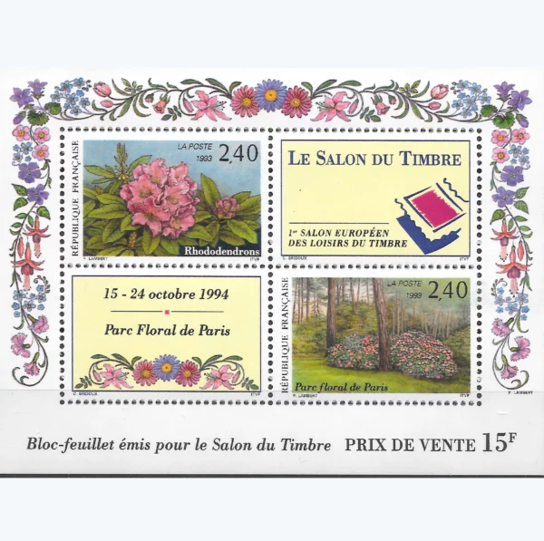 Bloc feuillet 1993 Salon du timbre YT BF N°15**