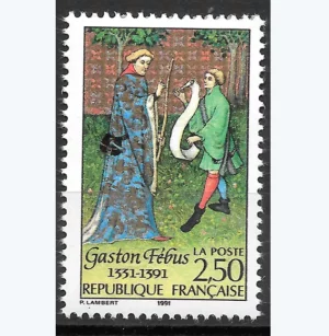 Timbre 1991 Gaston Fébus YT 2708**