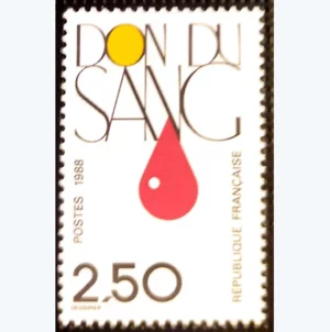 Timbre français 1988 Don du sang YT 2528**