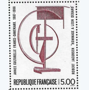 Timbre français 1988 France Danemark Robert Jacobson YT 2551**