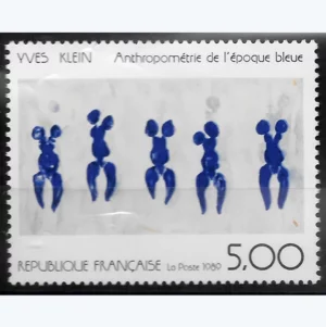 Timbre français 1989 Oeuvre d'Yves Klein YT 2561**