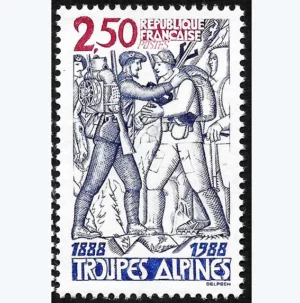 Timbre français 1988 Troupes Alpines YT 2543**