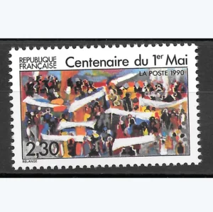 For sale, A vendre, En venta, 0,20 € Timbre français 1990 1er mai YT 2644**. Sin charnela. Neufs sans trace de charnière.