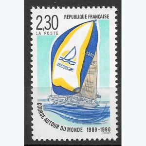 Timbre français 1990 Course autour du monde Voile YT 2648**