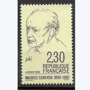 Timbre français 1990 Maurice Genevoix YT 2671**