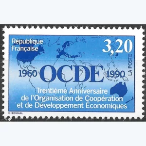 Timbre français 1990 OCDE YT 2673**