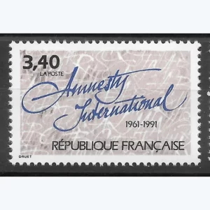 Timbre français 1991 Amnesty International YT 2728**