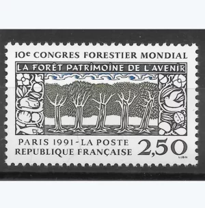 Timbre français 1991 Congrès forestier YT 2725**