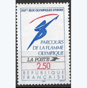 Timbre français 1991 Flamme olympique YT 2732 **