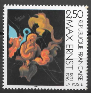 Timbre français 1991 Max Ernst YT 2727**
