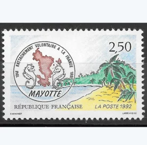 Timbre français 1991 Rattachement Mayotte YT 2735**