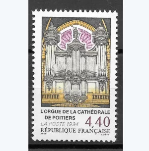 Timbre français 1994 Orgue de Poitiers YT N°2890**