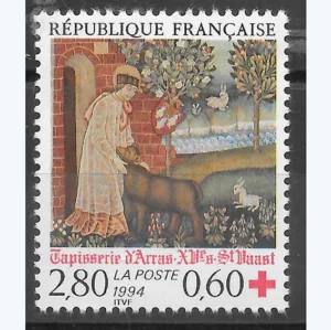 Timbre français 1994 Tapisserie Arras Croix Rouge YT 2915**