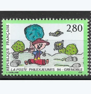 Timbre français 1994 exposition philatélique Grenoble YT N°2877**